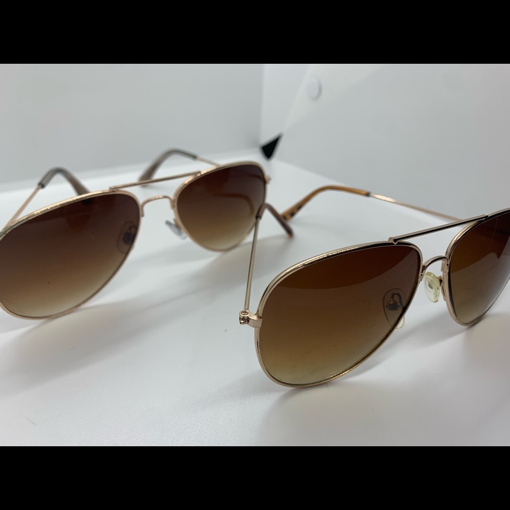 2 pack chrome/gold Sunglasses